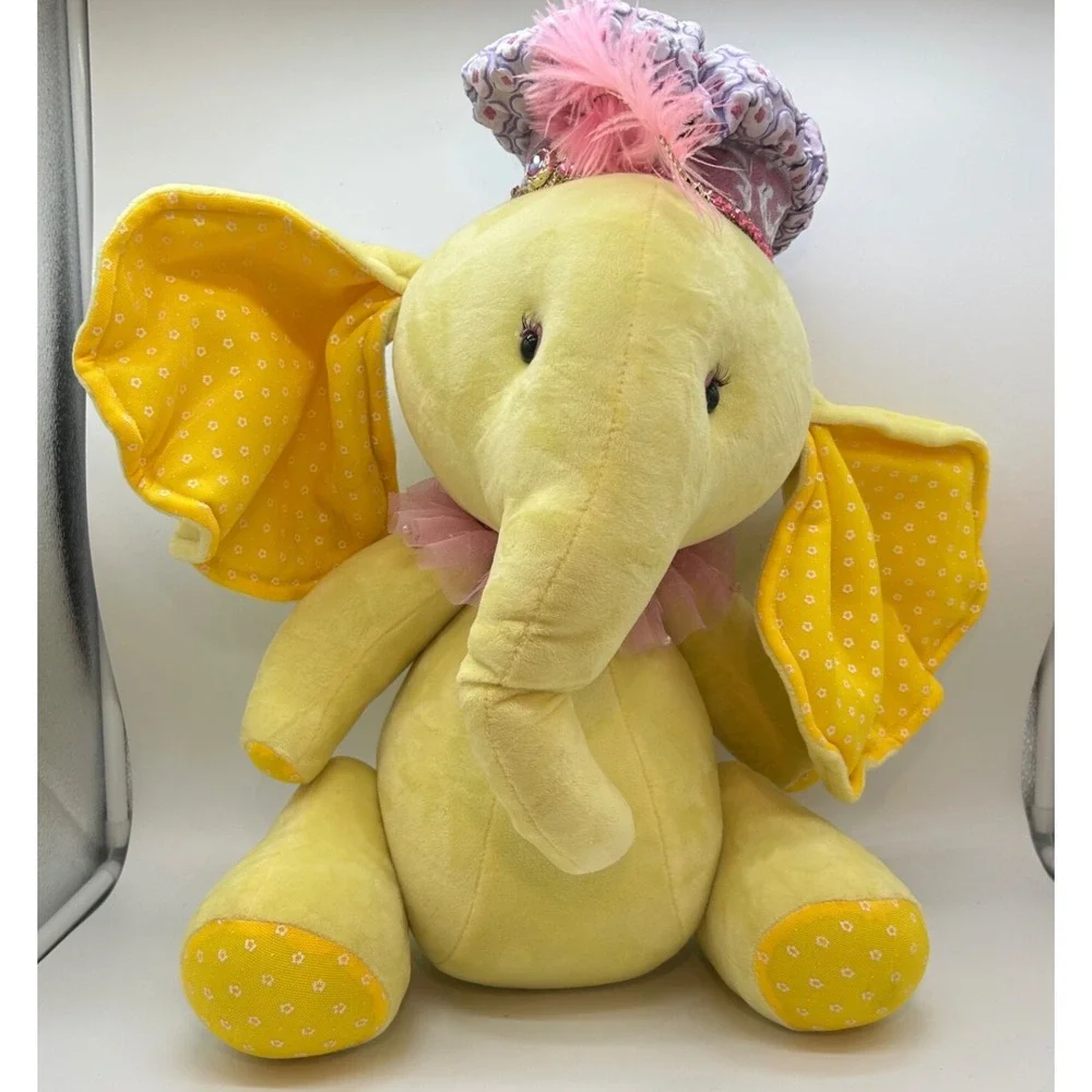 Mark Roberts Sitting Elephant Plush Yellow 16-19